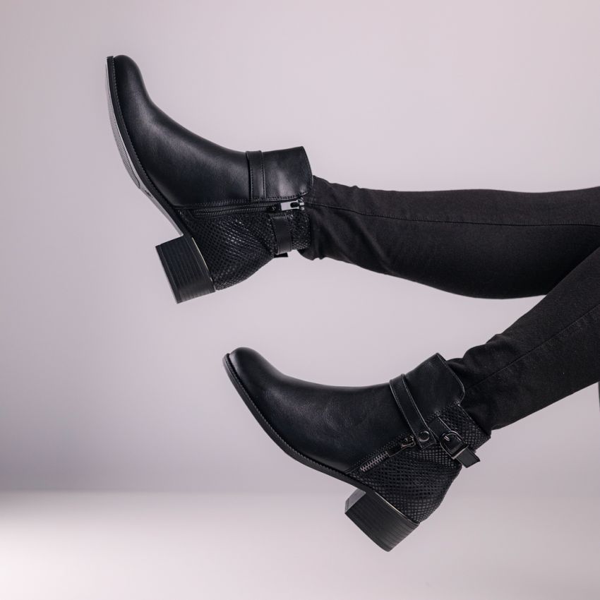 Borgo - Anna fekete női bokacsizma