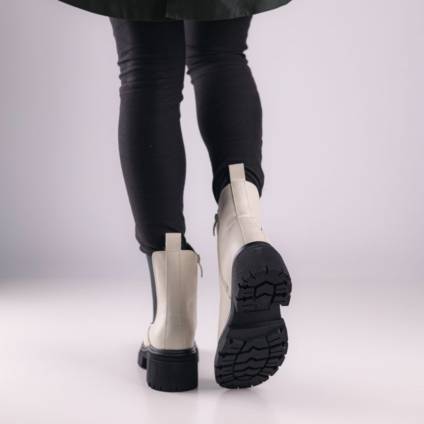 Borgo - Tina bézs női bokacsizma