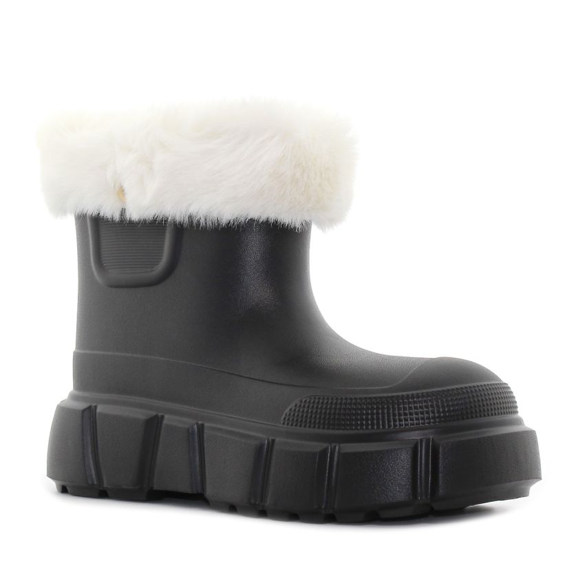 Wink - Pluvia fekete női bélelt bokacsizma