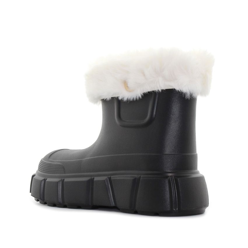 Wink - Pluvia fekete női bélelt bokacsizma