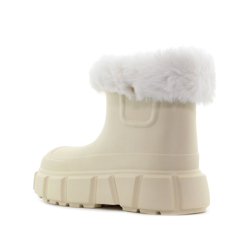 Wink - Pluvia bézs női bélelt bokacsizma