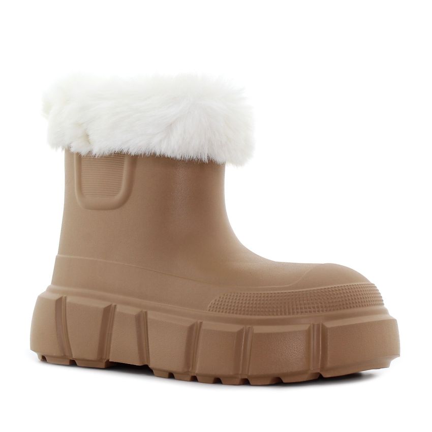 Wink - Pluvia barna női bélelt bokacsizma