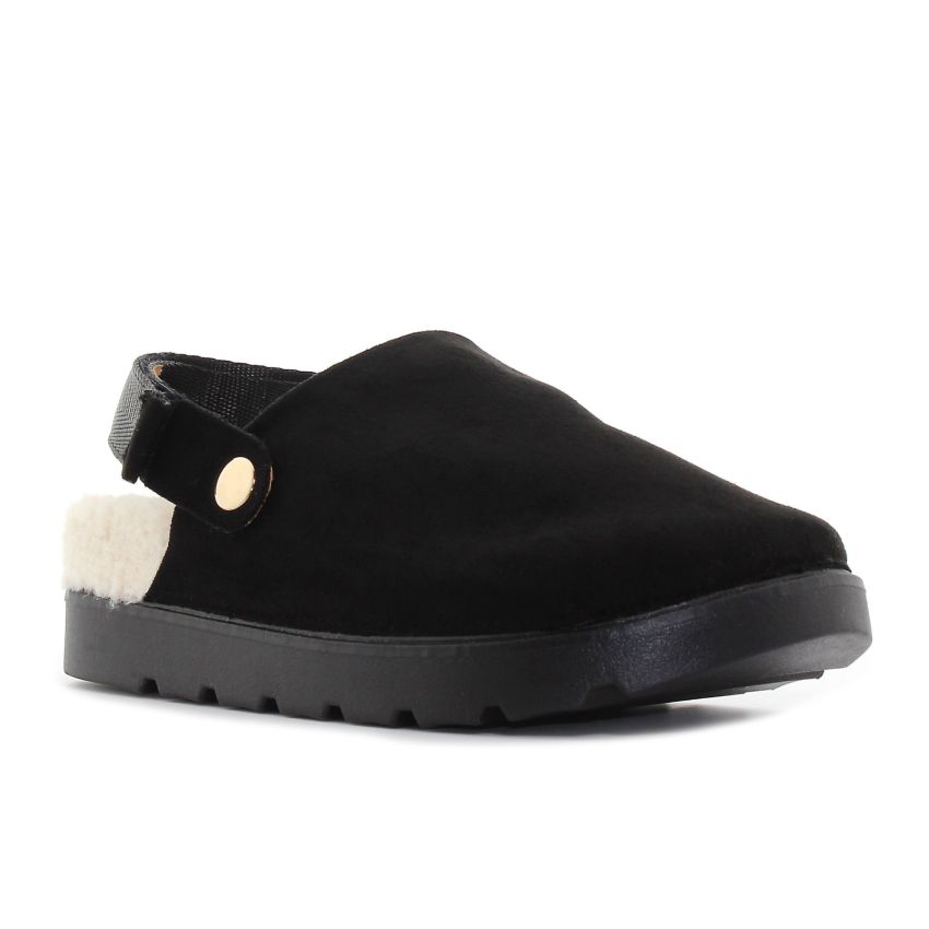 Yolera - Zuzan fekete női papucs