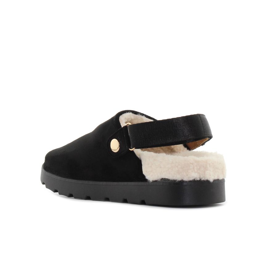 Yolera - Zuzan fekete női papucs