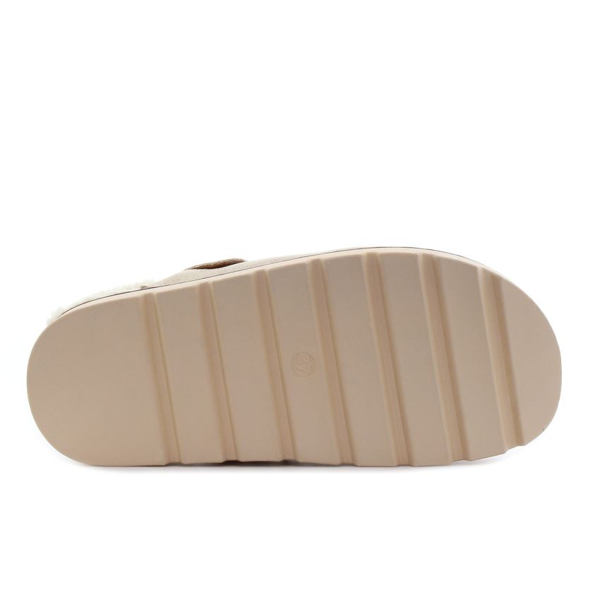 Yolera - Zuzan bézs női papucs