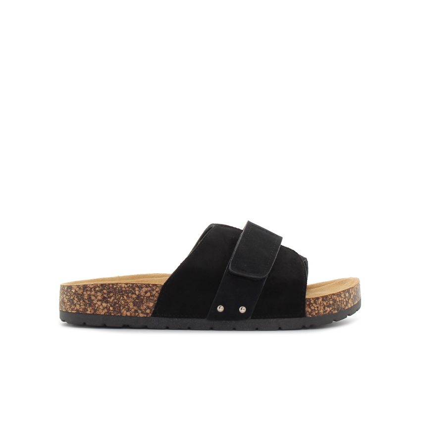 Yolera - Angela fekete női papucs