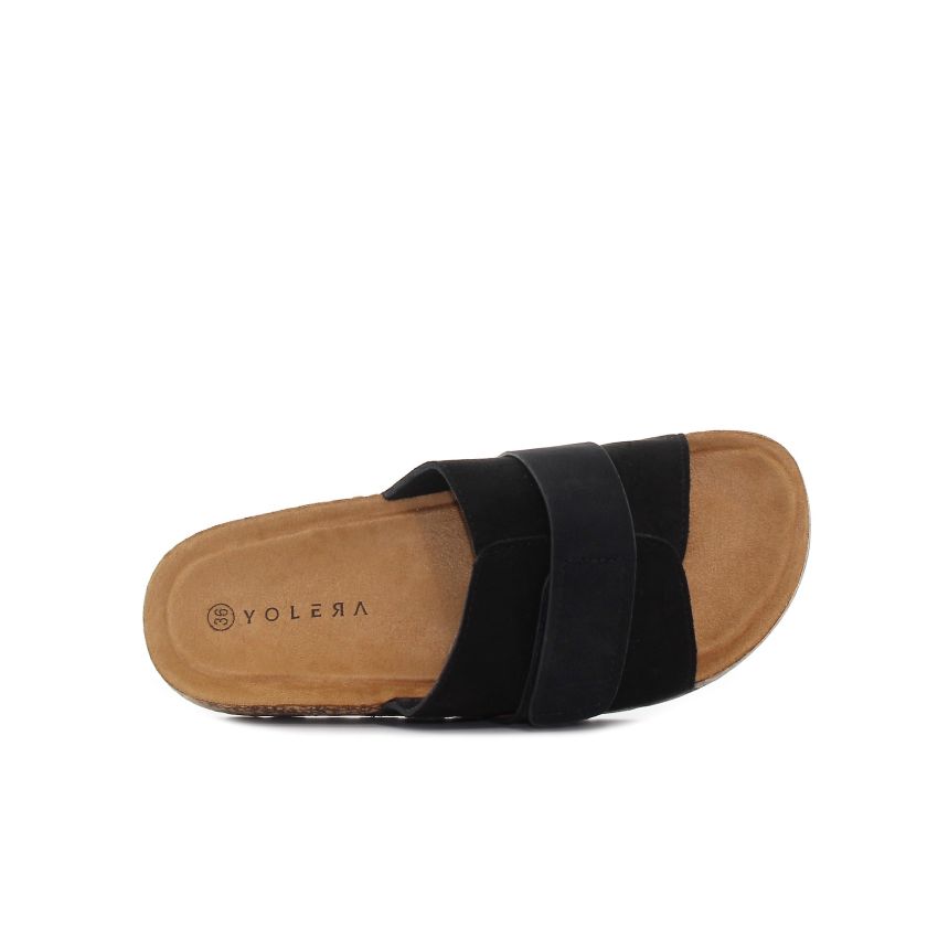 Yolera - Angela fekete női papucs