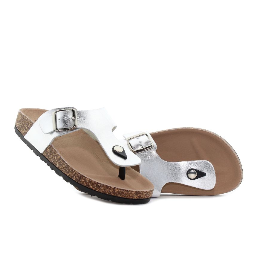 Yolera - Viona ezüst női papucs