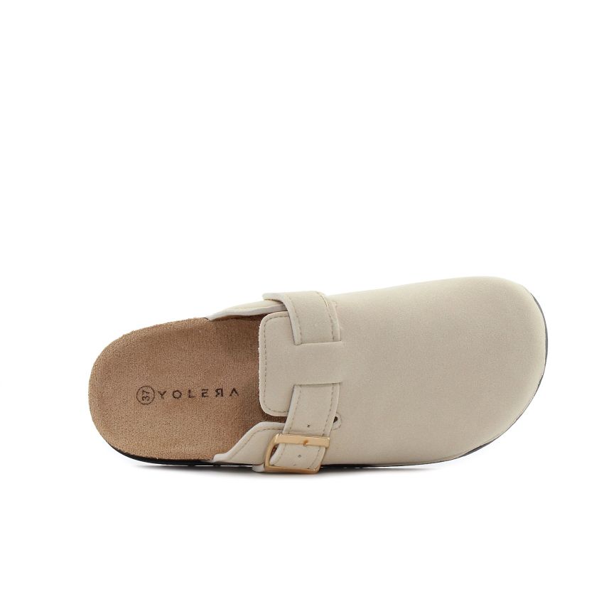 Yolera - Kloe bézs női papucs