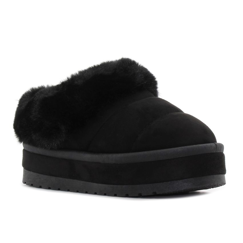 Yolera - Beli fekete női papucs