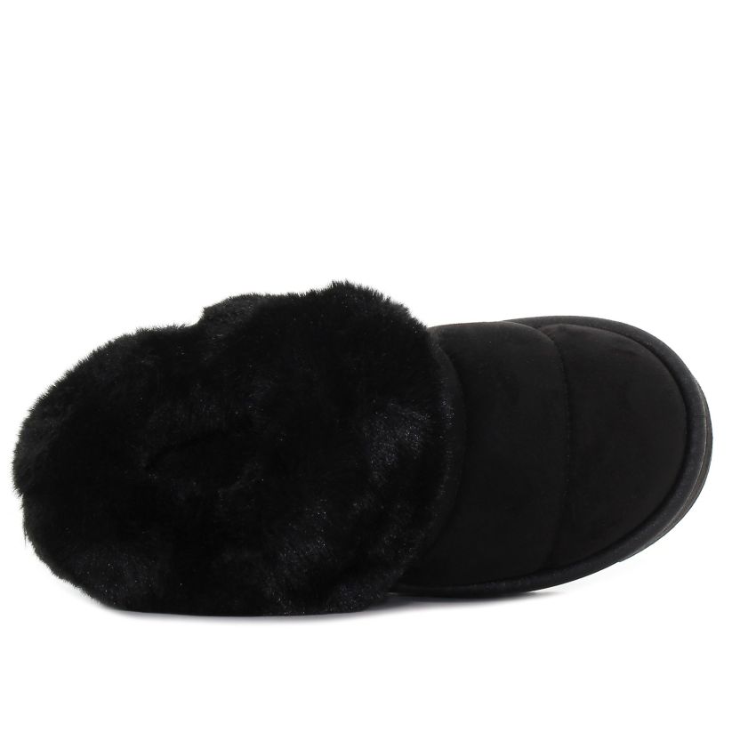 Yolera - Beli fekete női papucs