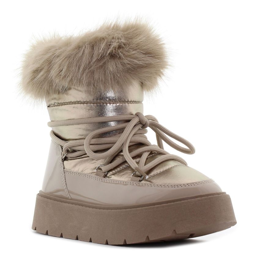 Yolera - Ukko bézs női csizma