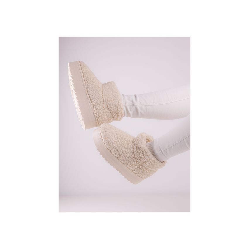 Yolera - Lina bézs női bokacsizma