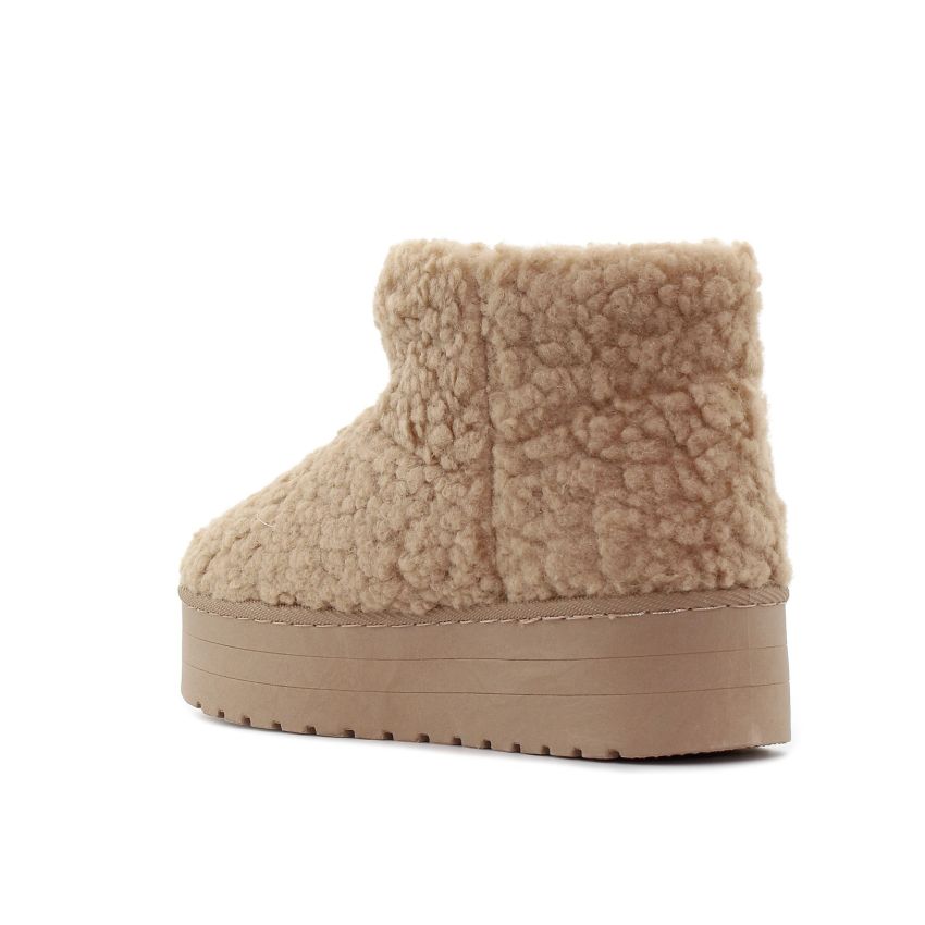 Yolera - Lina bézs női bokacsizma