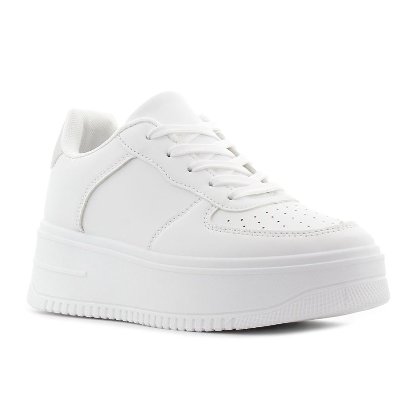 Yolera - Ava fehér-ezüst női cipő