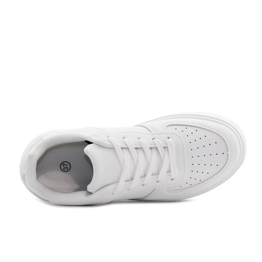 Yolera - Ava fehér-ezüst női cipő