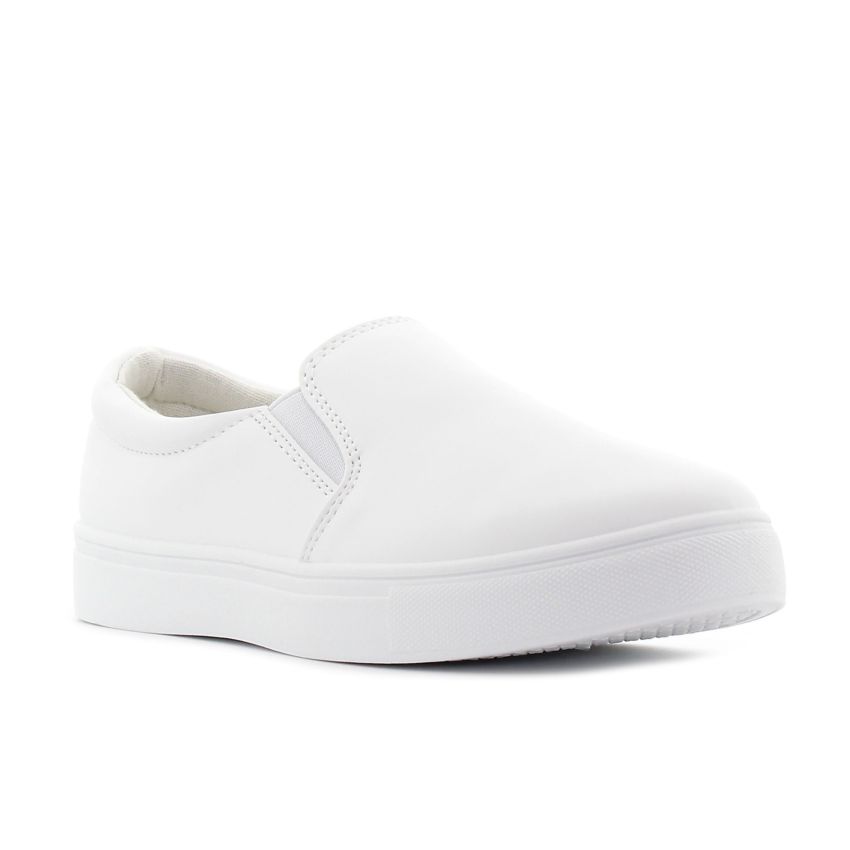 Yolera - Audrey fehér női bebújós cipő