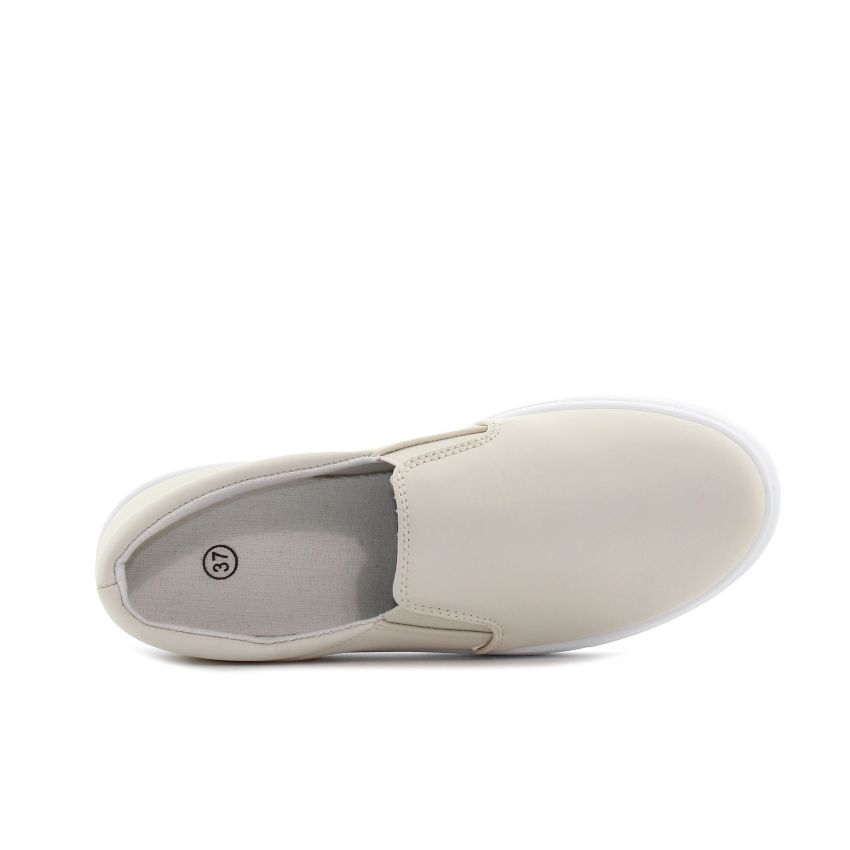 Yolera - Audrey bézs női belebújós cipő