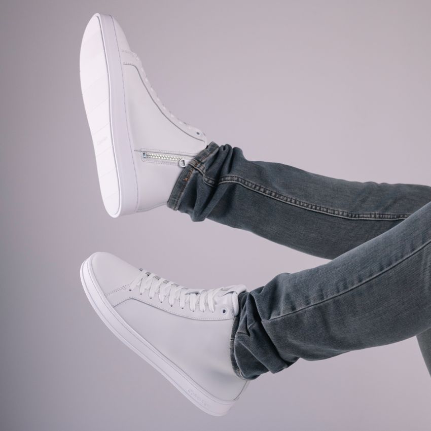 Calvin Klein High Top Lace Up fehér férfi cipő