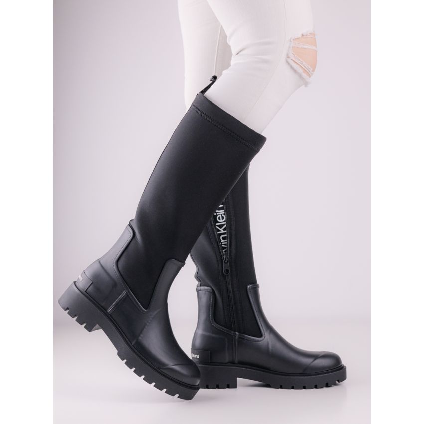 Calvin Klein High Rainboot fekete női csizma