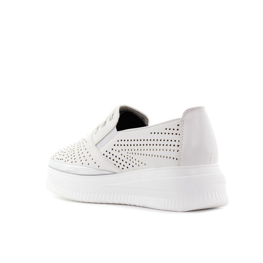 Yolera - Renny fehér női bebújós cipő