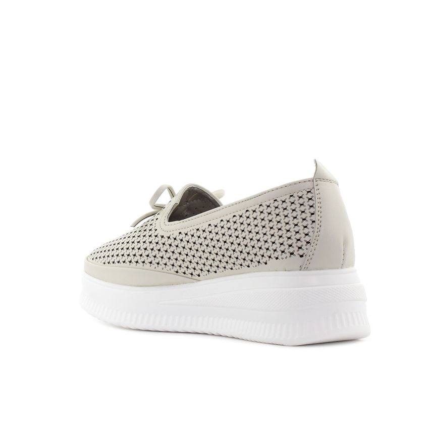 Yolera - Bea bézs női bebújós cipő