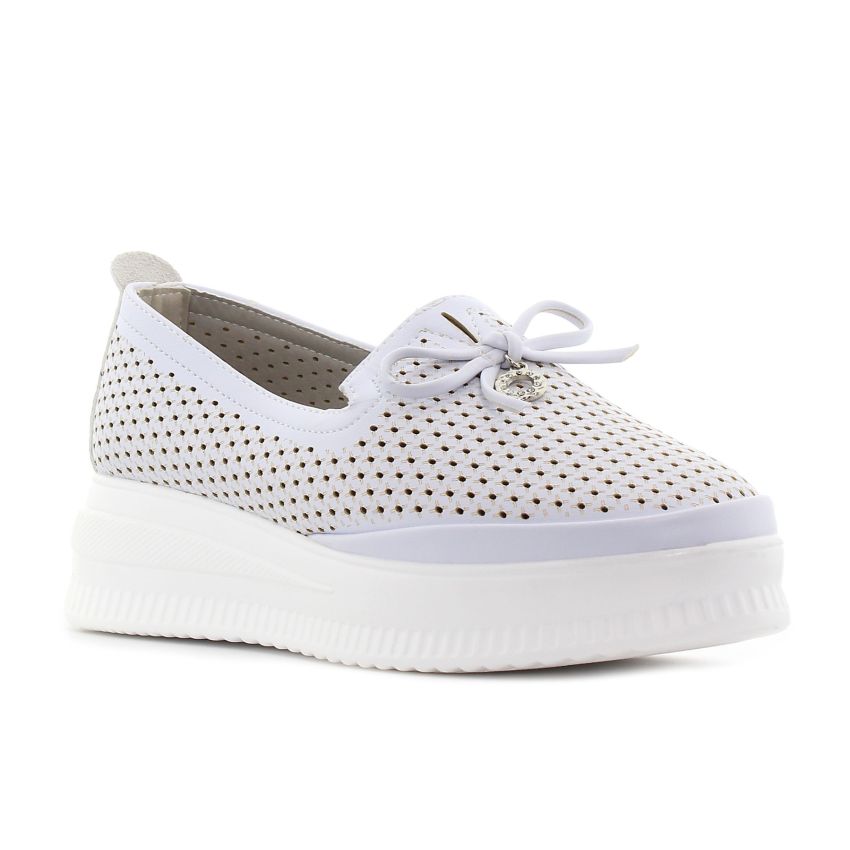 Yolera - Bea világosszürke női bebújós cipő