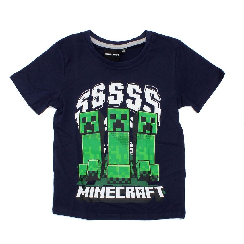 Disney Minecraft mintás sötétkék gyerek rövid ujjú