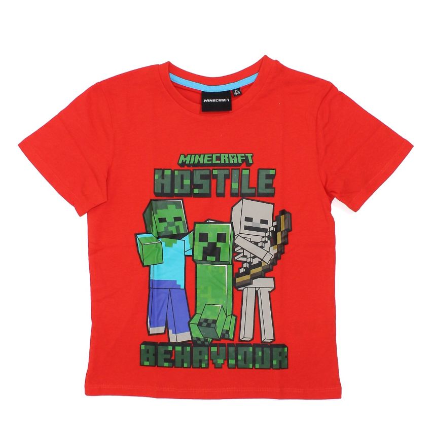 Disney Minecraft mintás piros gyerek rövid ujjú