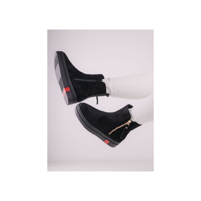 Yolera - Rose fekete női bokacsizma