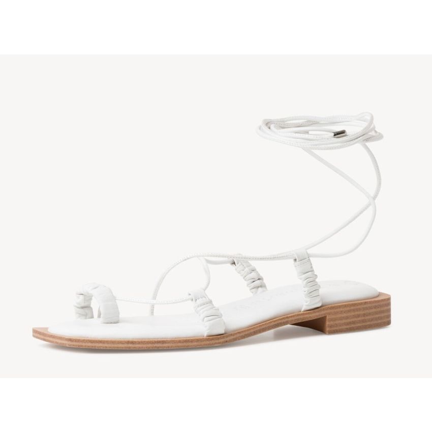 Tamaris fehér megkötős női szandál