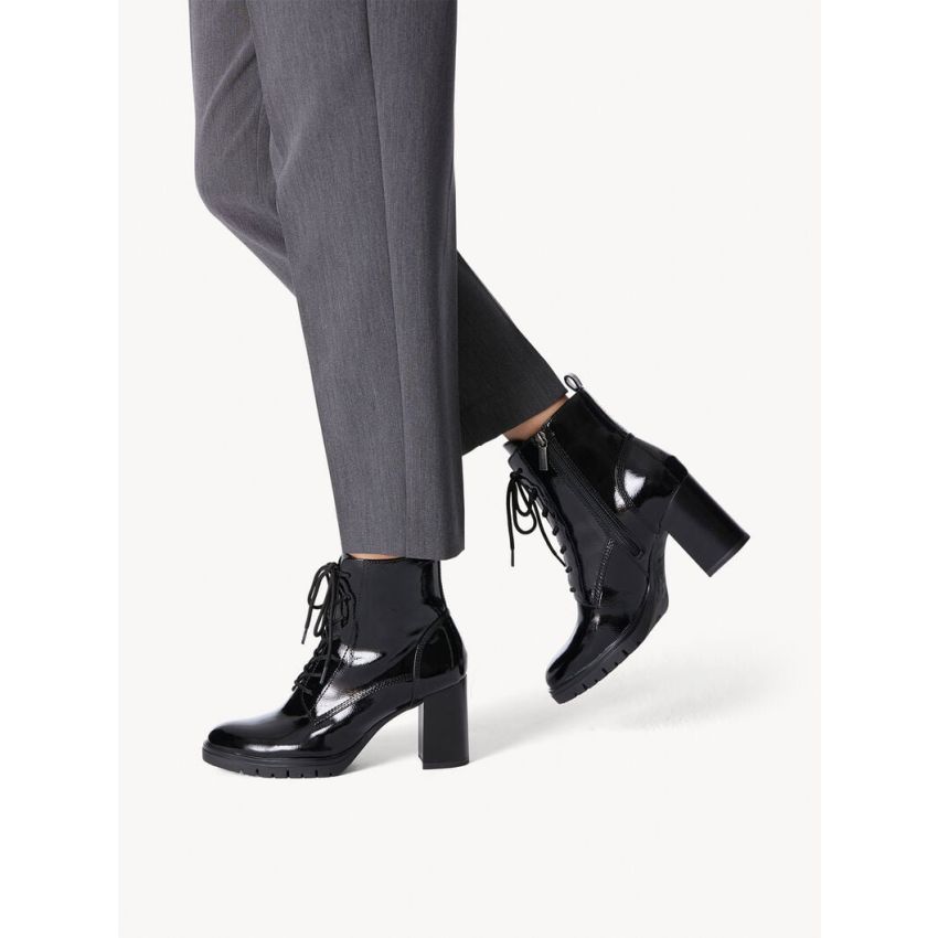 Tamaris fekete női bakancs