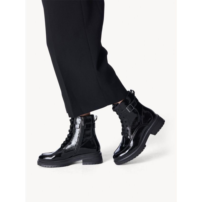 Tamaris fekete női bakancs