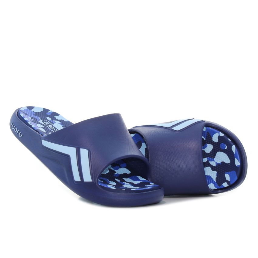 Luofu - Camouflage sötétkék férfi papucs