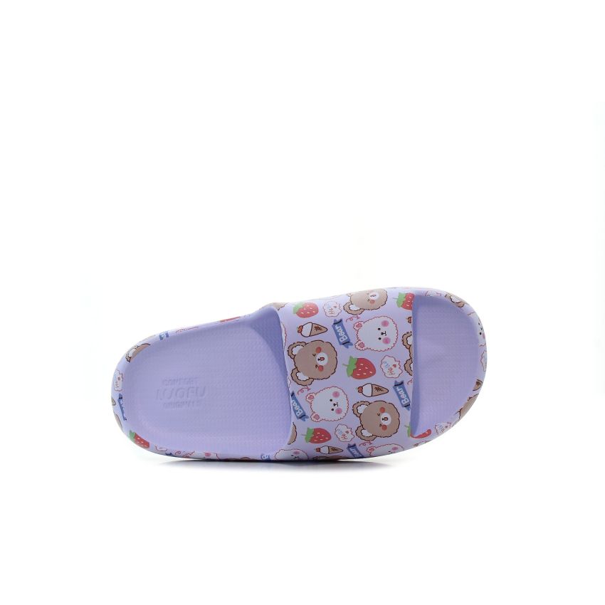 Luofu Candy Bear lila gyerek papucs