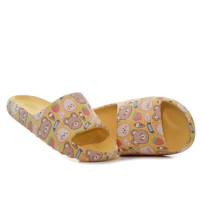 Luofu Candy Bear sárga gyerek papucs