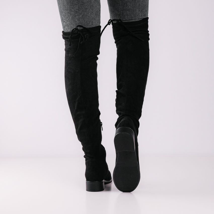 Yolera - Fox fekete női magasszárú csizma