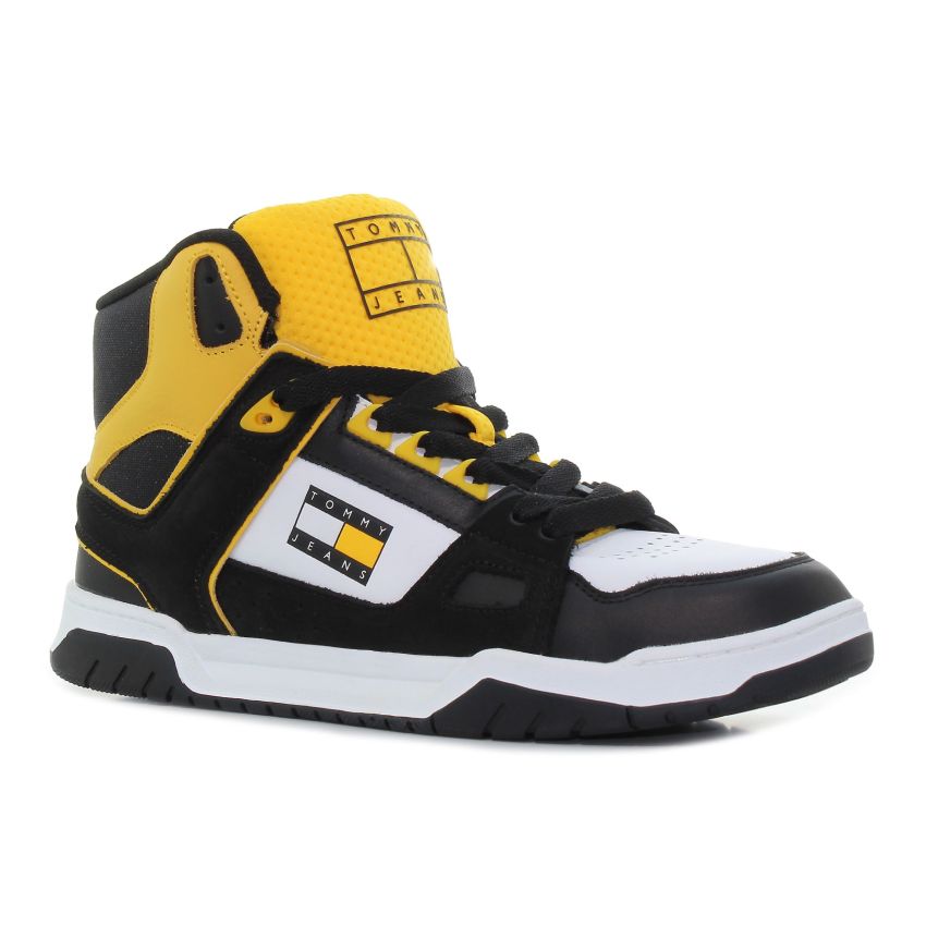 Tommy Hilfiger Mid Cut Skater fekete férfi cipő