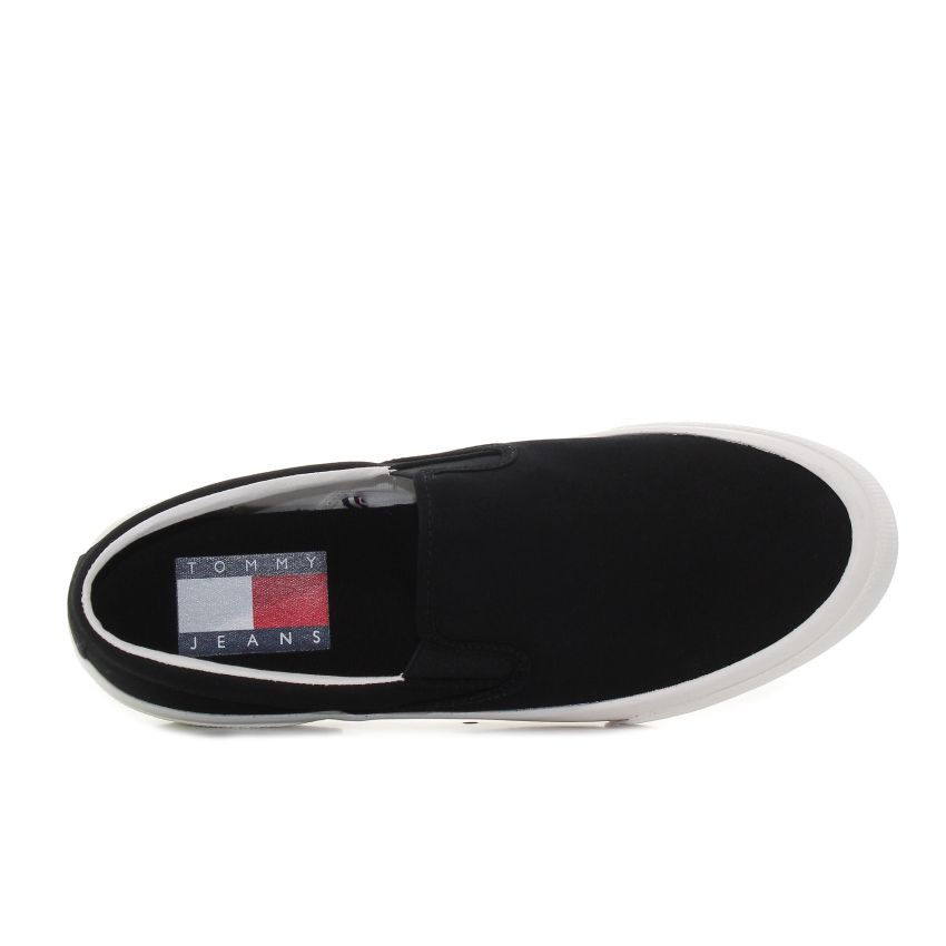 Tommy Hilfiger Slip On Canvas fekete férfi bebújós cipő