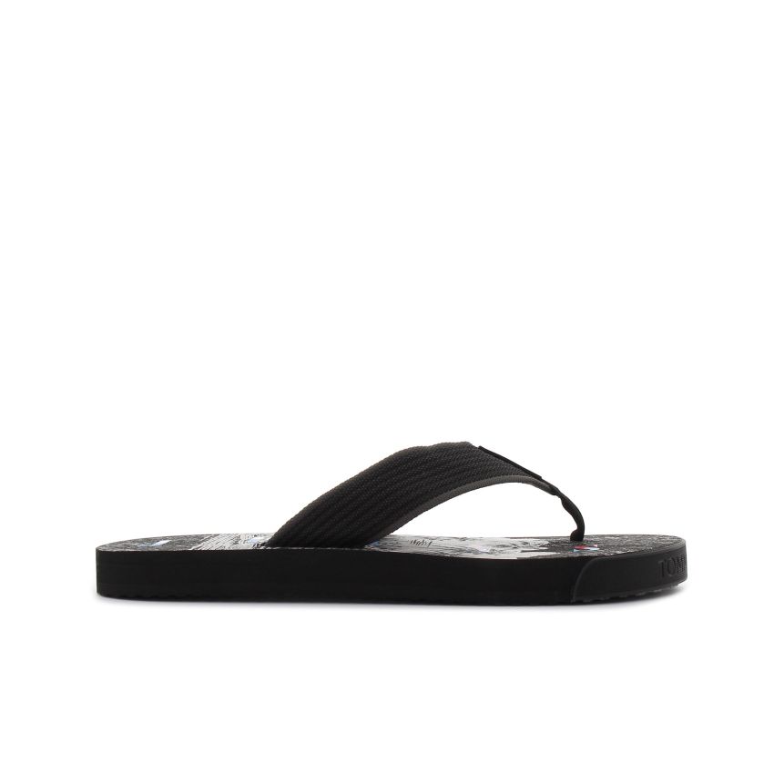 Tommy Hilfiger TJM Elevated Beach fekete férfi papucs