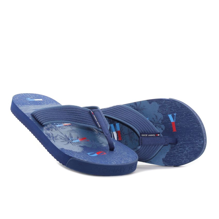 Tommy Hilfiger TJM Elevated Beach sötétkék férfi papucs