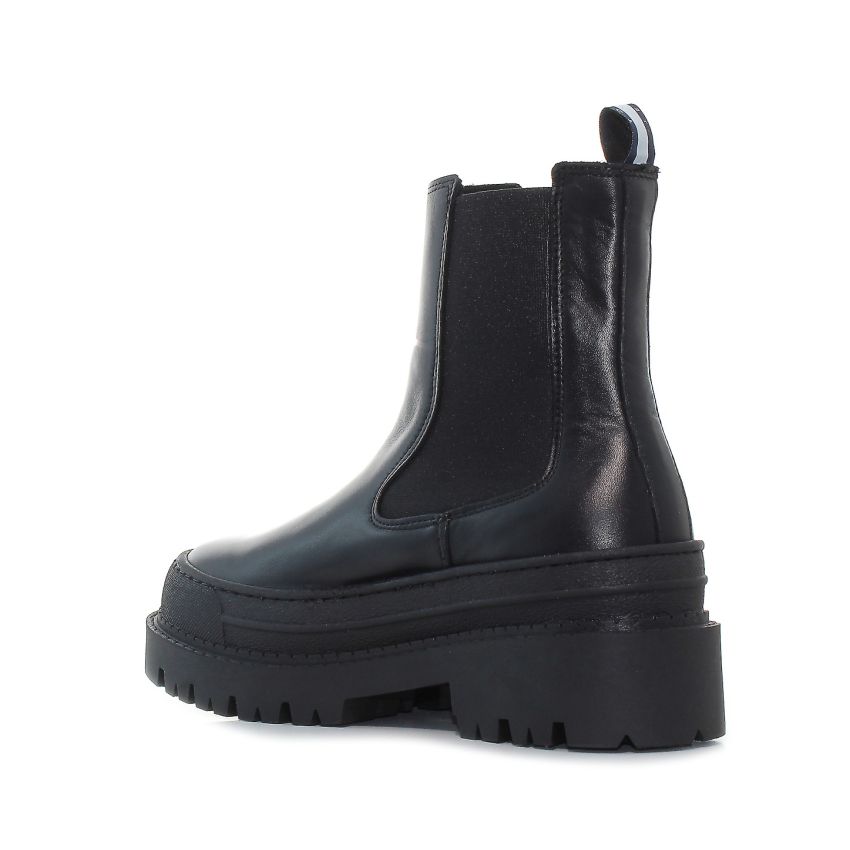 Tommy Hilfiger TJW Chelsea Foxing fekete női bokacsizma