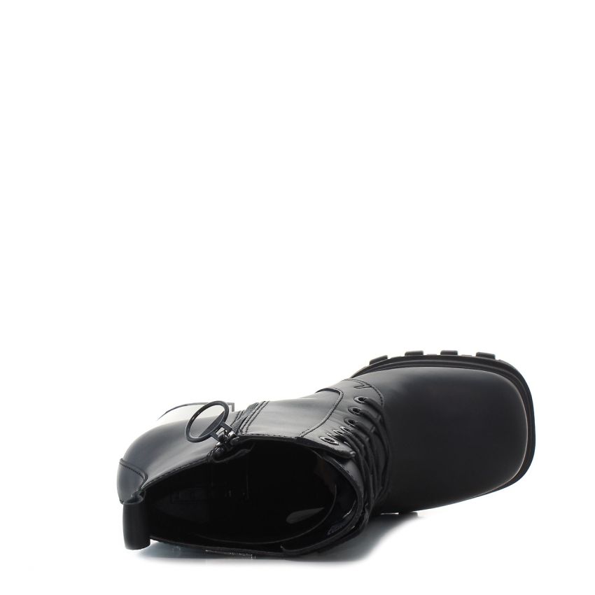 Tommy Hilfiger TJW High Heel Lace Up fekete női bakancs