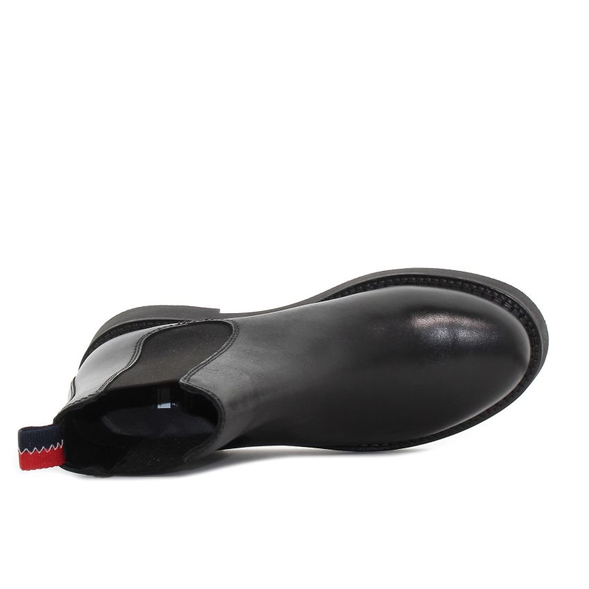 Tommy Hilfiger TJW Chelsea Flatform fekete női bokacsizma