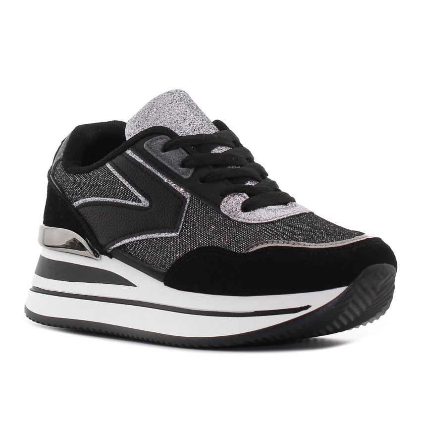 Yolera - Spark fekete női cipő