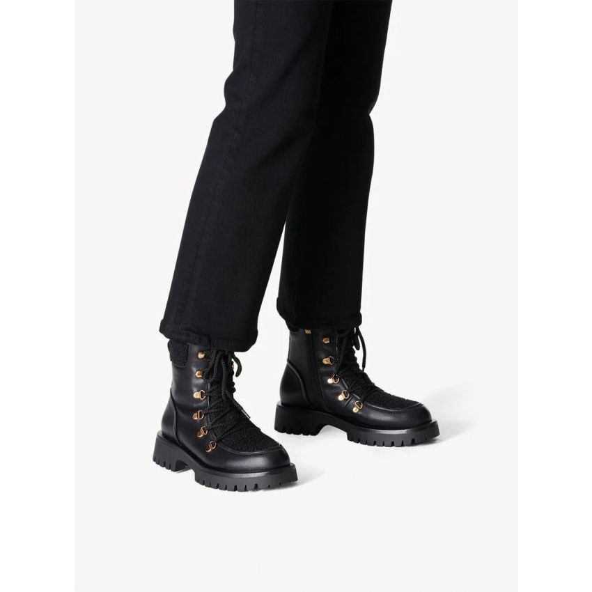 Tamaris fekete női bakancs