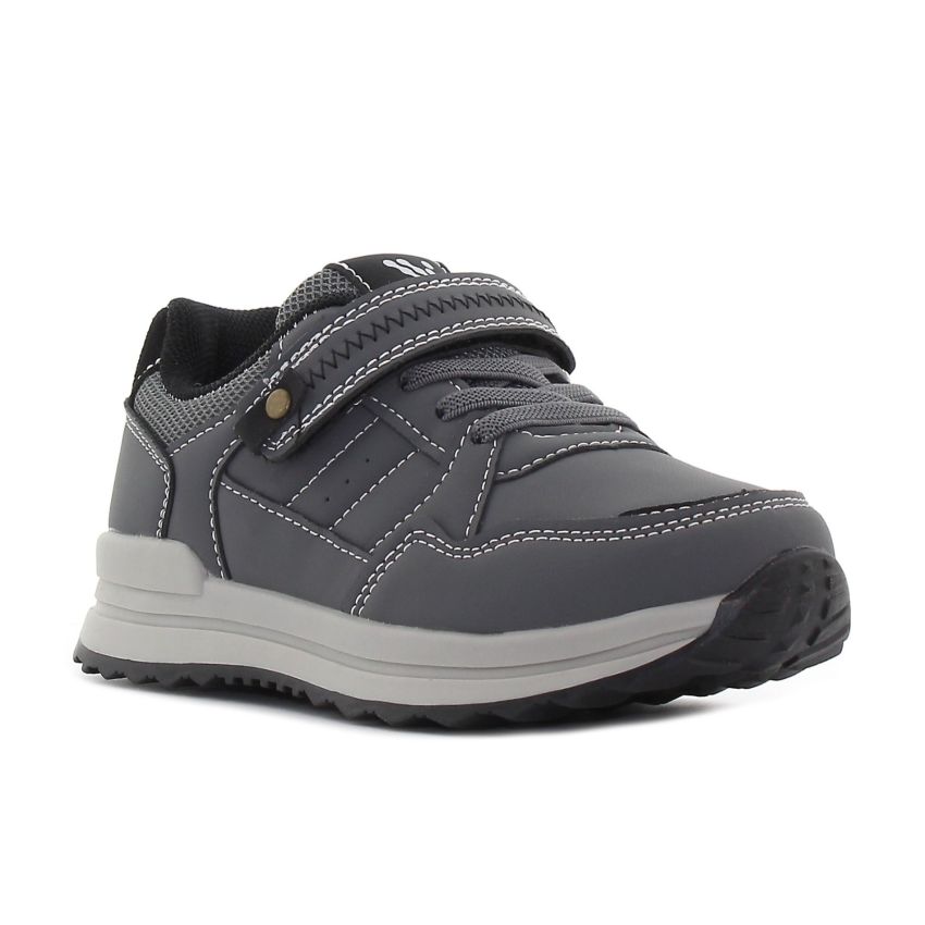 Wink - Xors fekete-szürke baba cipő