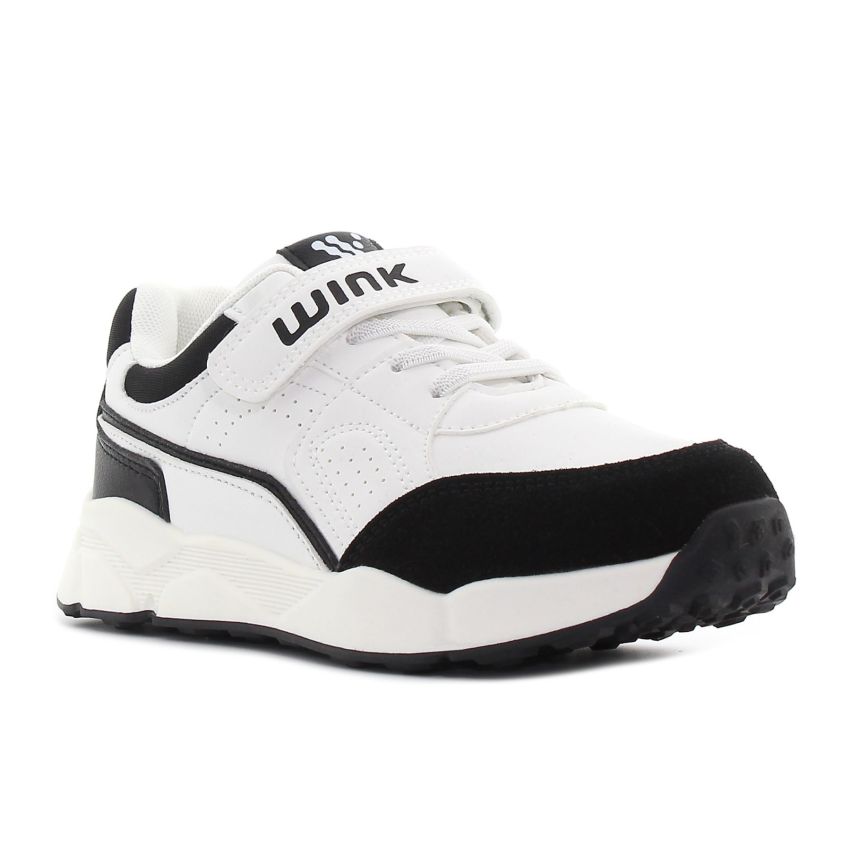 Wink - Scun fekete-fehér gyerek cipő