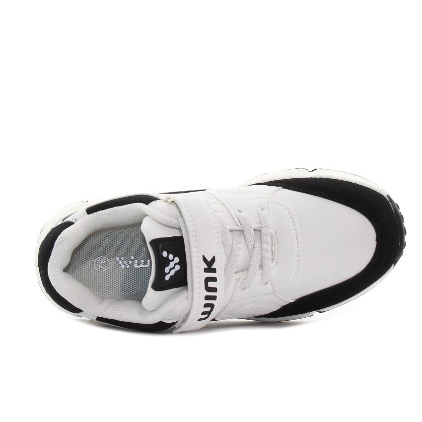 Wink - Scun fekete-fehér gyerek cipő