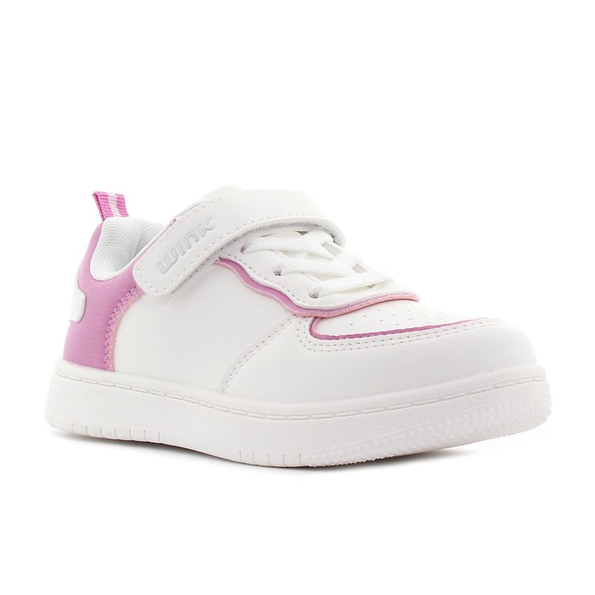 Wink - Cevood fehér-rózsaszín baba cipő